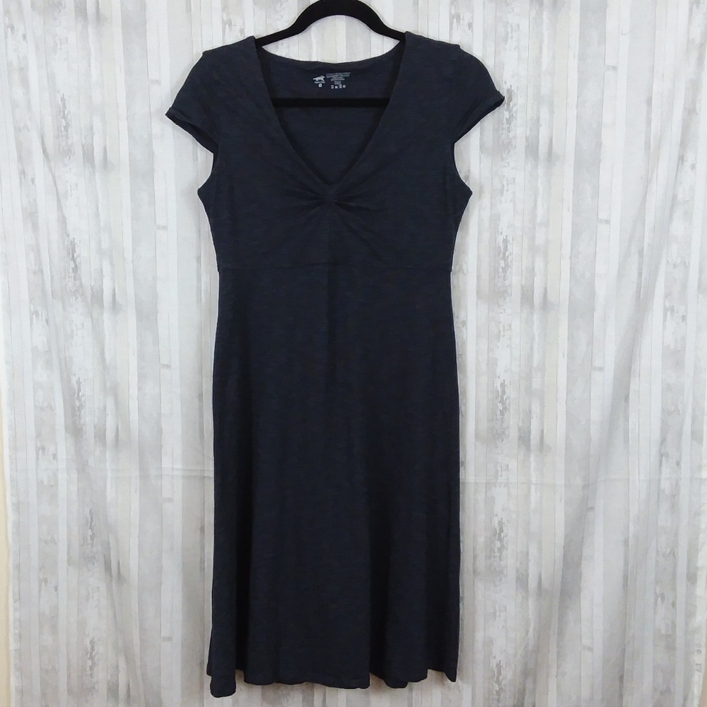 Horny Toad Gray Rosemarie V Neck Dress sz S